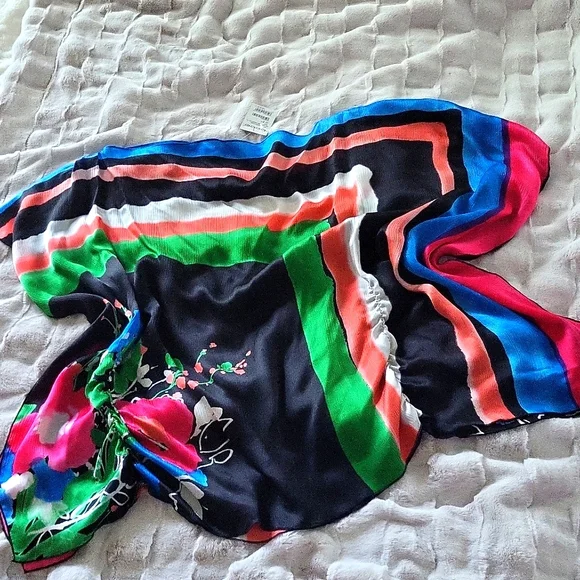 Bebe 100% SILK Asymmetrical Tunic Top/Dress | TAG ON NEVER WORN | Near Vintage - Picture 3 of 14